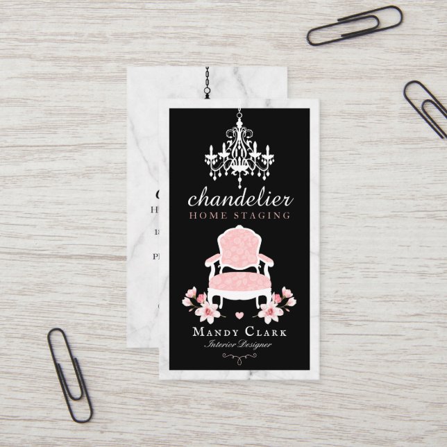 Antiker Kronleuchter und Viktorianischer floraler  Visitenkarte (Vorderseite/Rückseite Beispiel)