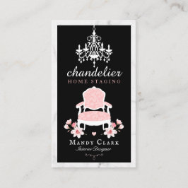 Antiker Kronleuchter und Viktorianischer floraler  Visitenkarte