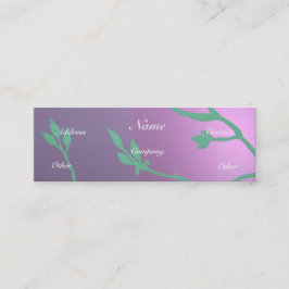 Antiker Lavendel Blumen Mini Visitenkarte