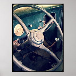 Antiker Lieferwagen LKW Poster