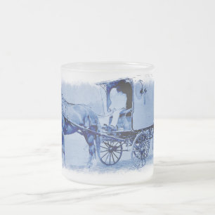 Antiker Lieferwagen Milchglas-Tasse Mattglastasse