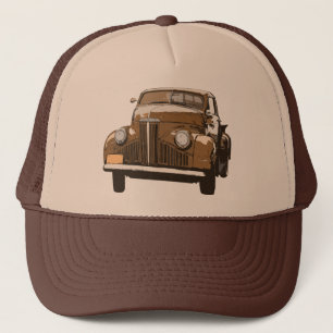 Antiker LKW 2 Browns Truckerkappe