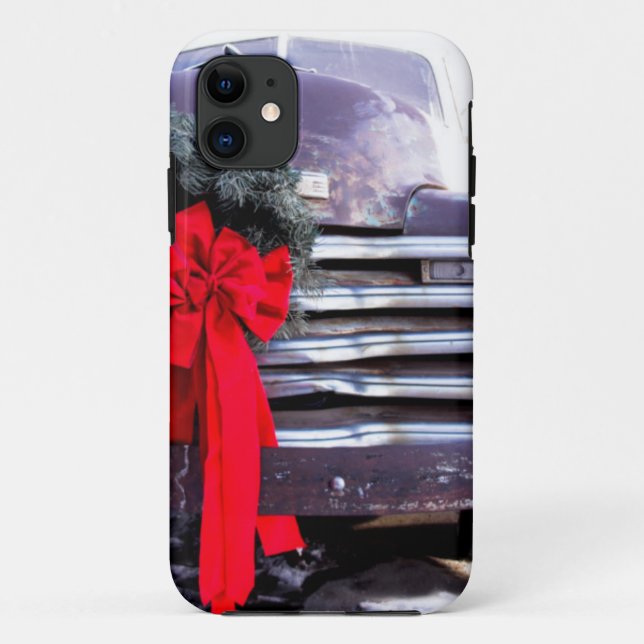 Antiker LKW mit festlicher Weihnachtsfeier Case-Mate iPhone Hülle (Rückseite)