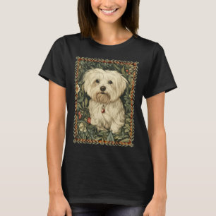 Antiker Malteser im Garten im Stil von William Mor T-Shirt