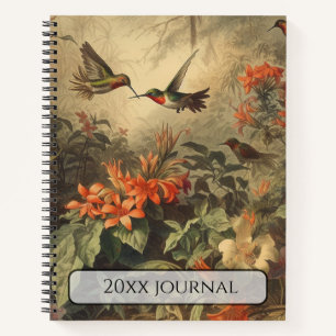 Antiker Naturforscher-Kolibri   Maßgeschneiderte N Notizbuch