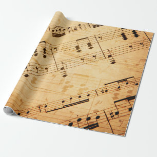 Antiker Notenblatt-Stil 1 Geschenkpapier
