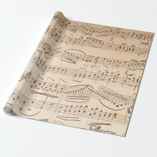 Antiker Notenblatt-Stil 1 Geschenkpapier