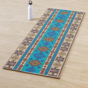 Antiker orientalischer blauer türkischer osmanisch yogamatte