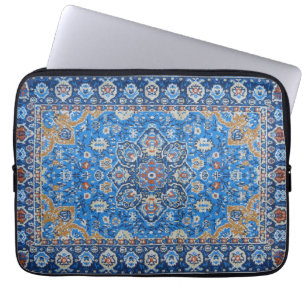 Antiker Orientalischer Blauer Türkischer Persertep Laptopschutzhülle