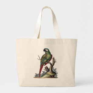 Antiker Parrot Tote Tag Jumbo Stoffbeutel
