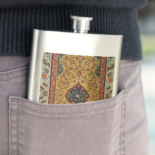 Antiker persischer reicher Teppich Eleganter Teppi Flachmann