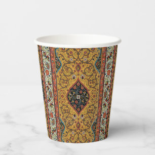 Antiker persischer reicher Teppich Eleganter Teppi Pappbecher