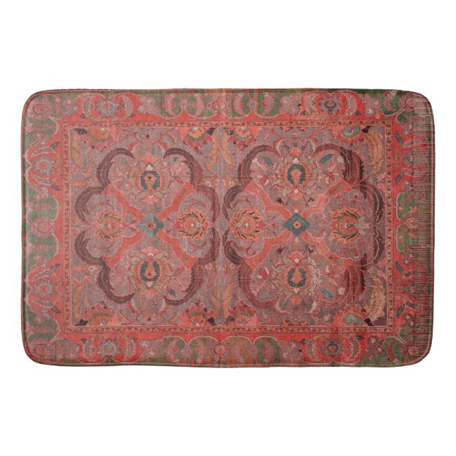 Antiker Persischer Teppich Roter Badematte (Vorderseite)
