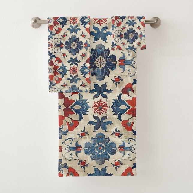 Antiker Persischer Türkischer Orientalischer Kilim Badhandtuch Set (Insitu)