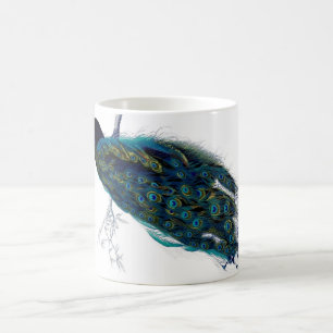 Antiker Pfau Kaffeetasse
