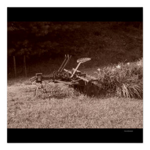 Antiker Pflug, in Sepia Poster