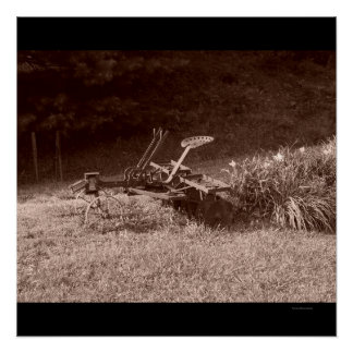Antiker Pflug, in Sepia Poster