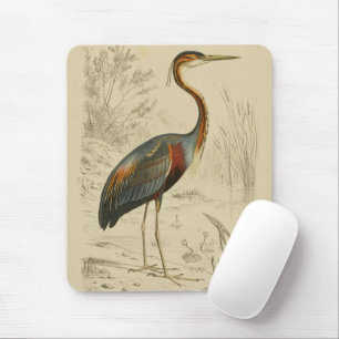Antiker Purpurreiher Travies Edouard Druck Mousepad