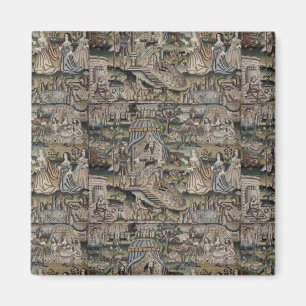 Antiker Queen Esther Wandteppich Stickerei Lila Magnet