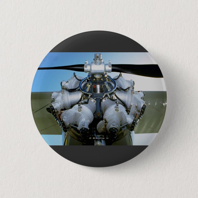 Antiker RadialMotor mit Stütze Button (Vorderseite)