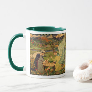 Antiker religiöser Wandteppich mit Jesus Christus Tasse