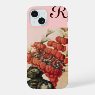 ANTIKER RITTERHELM, DRACHEN UND ROTE FEDERN iPhone 15 HÜLLE