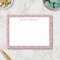 Antiker Rokoko-Blumen Floral personalisierter Name