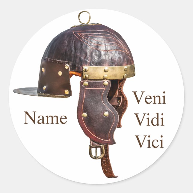 Antiker römischer Militärhelm Runder Aufkleber (Vorderseite)