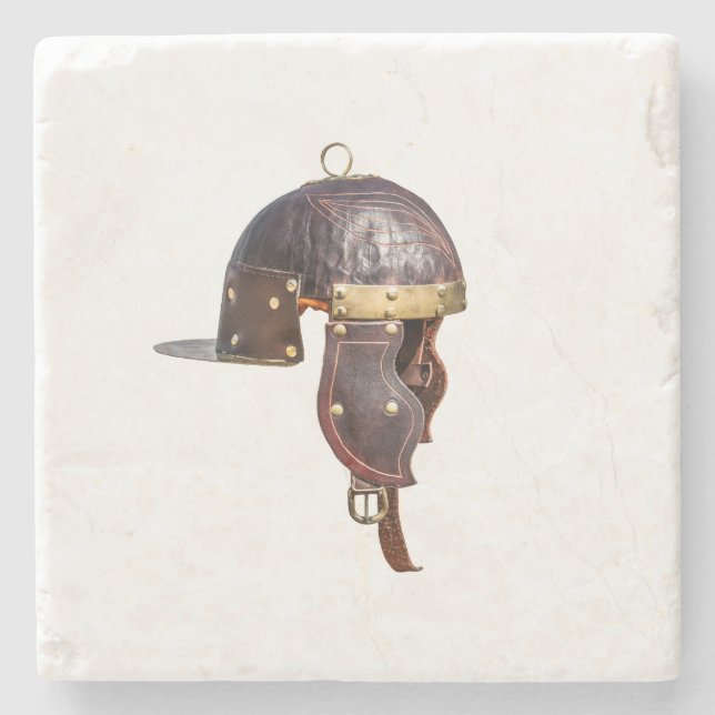 Antiker römischer Militärhelm Steinuntersetzer (Vorderseite)