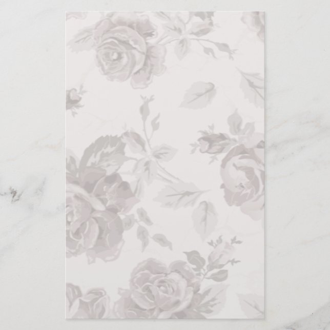 Antiker Rosa Rosenhengst Briefpapier (Vorderseite)