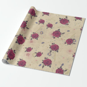 Antiker Rosengarten Elegant Stylisch Geschenkpapier