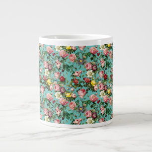 Antiker Rosengarten vor Türkis Hintergrund Jumbo-Tasse