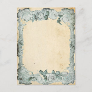 Antiker Rosenrahmen Postkarte