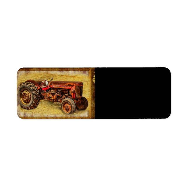 Antiker roter Traktor (Vorne)