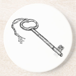 Antiker Schlüssel Getränkeuntersetzer