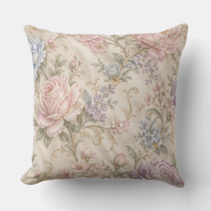 Antiker Shabby Chic Rosa Pfingstrose Rose Floral Kissen