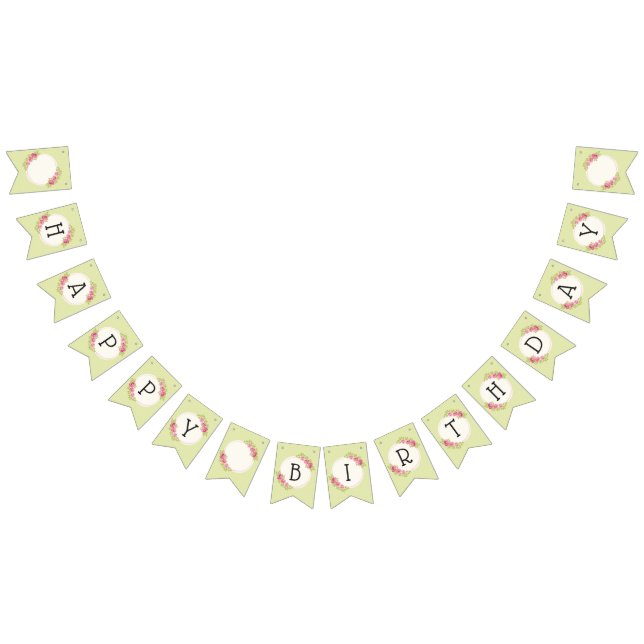 Antiker Shabby Chic Rosenrahmen Wimpelkette (Alle)