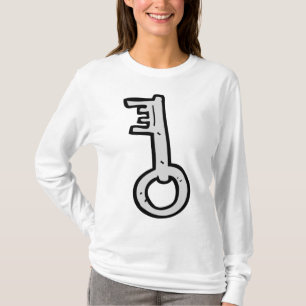 Antiker Skelettschlüssel Handgezeichnet Silber Ant T-Shirt