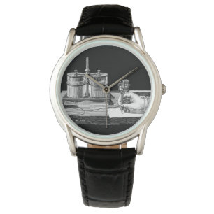 Antiker Steampunk-Schreiber Edison Armbanduhr