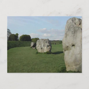 Antiker Steinkreis. Avebury, Wiltshire, England. Postkarte