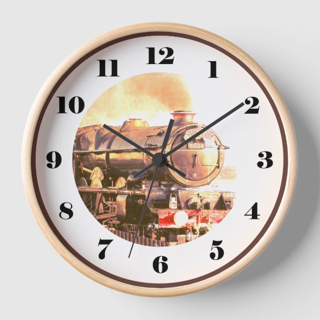 Antiker Stil, GWR Vintage Dampflokomotive Uhr (Vorderseite)