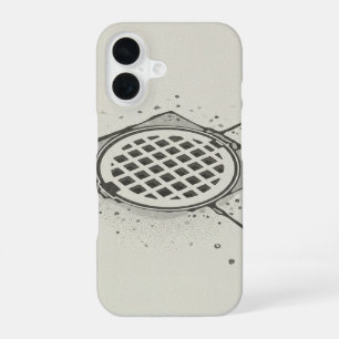 Antiker Straßenablaufdeckel iPhone 16 Hülle