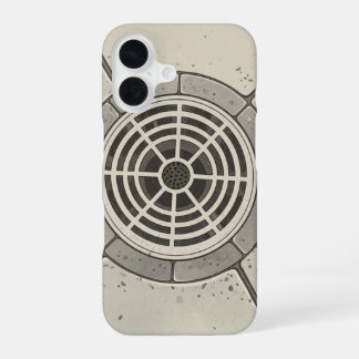 Antiker Straßenablaufdeckel iPhone 16 Hülle