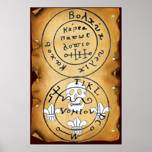 ANTIKER TALISMAN / PIRATEN SCHATZKARTE POSTER