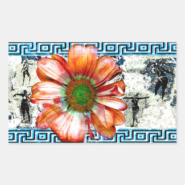 Antiker Tanz Rechteckiger Aufkleber (Vorderseite)