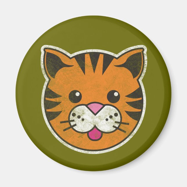 Antiker Tiger Magnet (Vorne)