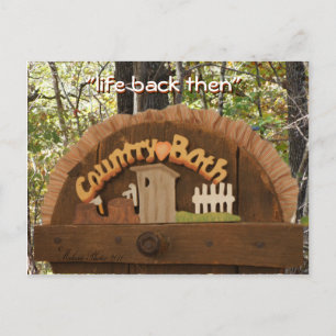 Antiker Toilettendeckel "Lochabdeckung" Postkarte- Postkarte