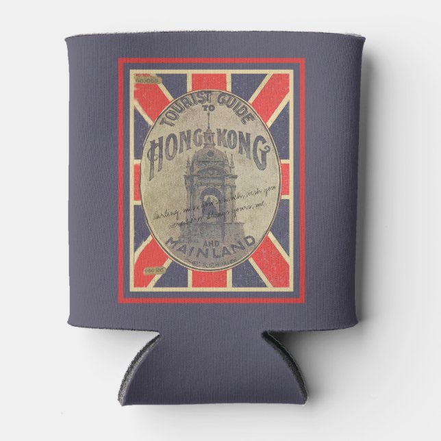 Antiker Touristenführer nach Hongkong mit Union Ja Dosenkühler (Vorderseite)