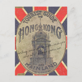 Antiker Touristenführer nach Hongkong mit Union Ja Postkarte