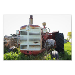Antiker Traktor Fotodruck